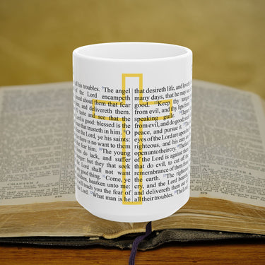Psalm 34 Full Text - 15oz Coffee Mug